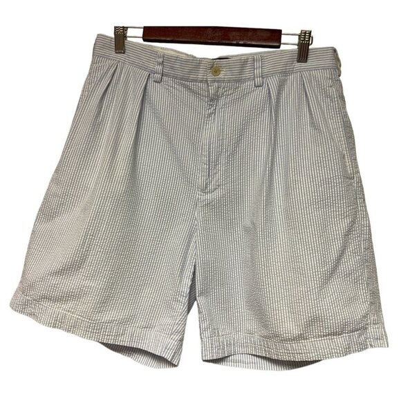 Ralph Lauren Polo Golf Light Blue Stripe Seersucker Shorts Men's Size 34 - Picture 1 of 9